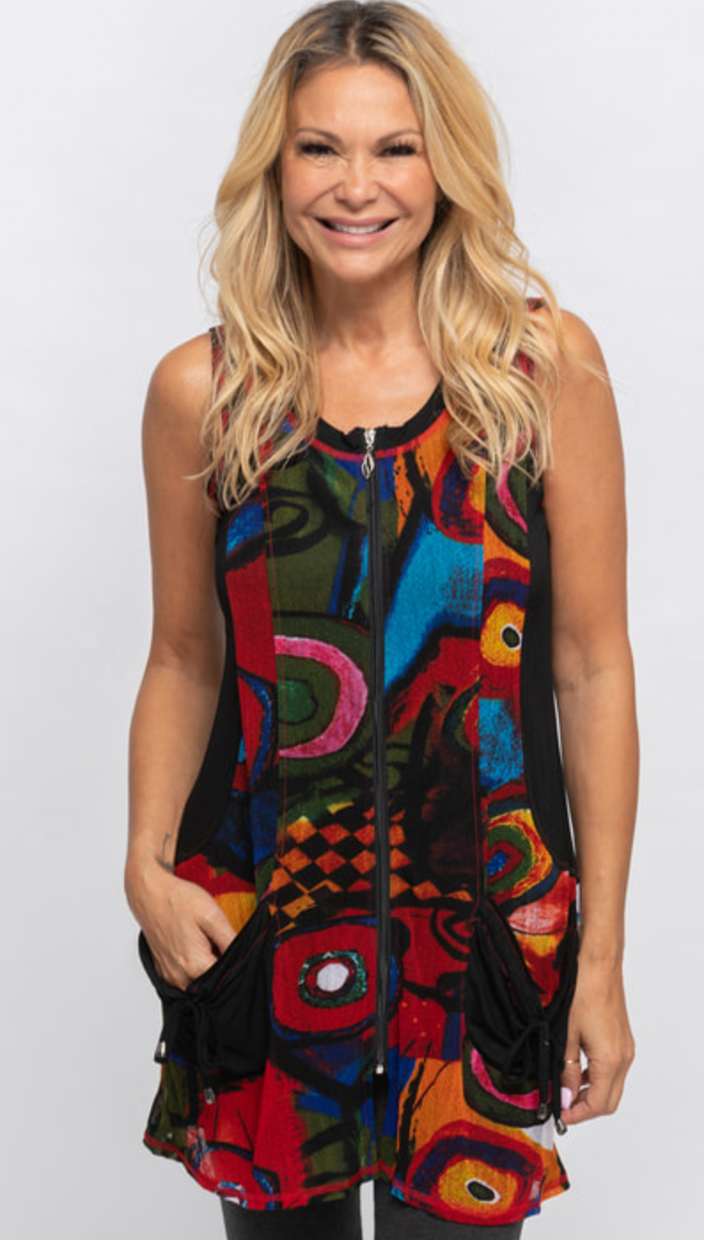 Zippered Tunic - Ozy Belle Fashions