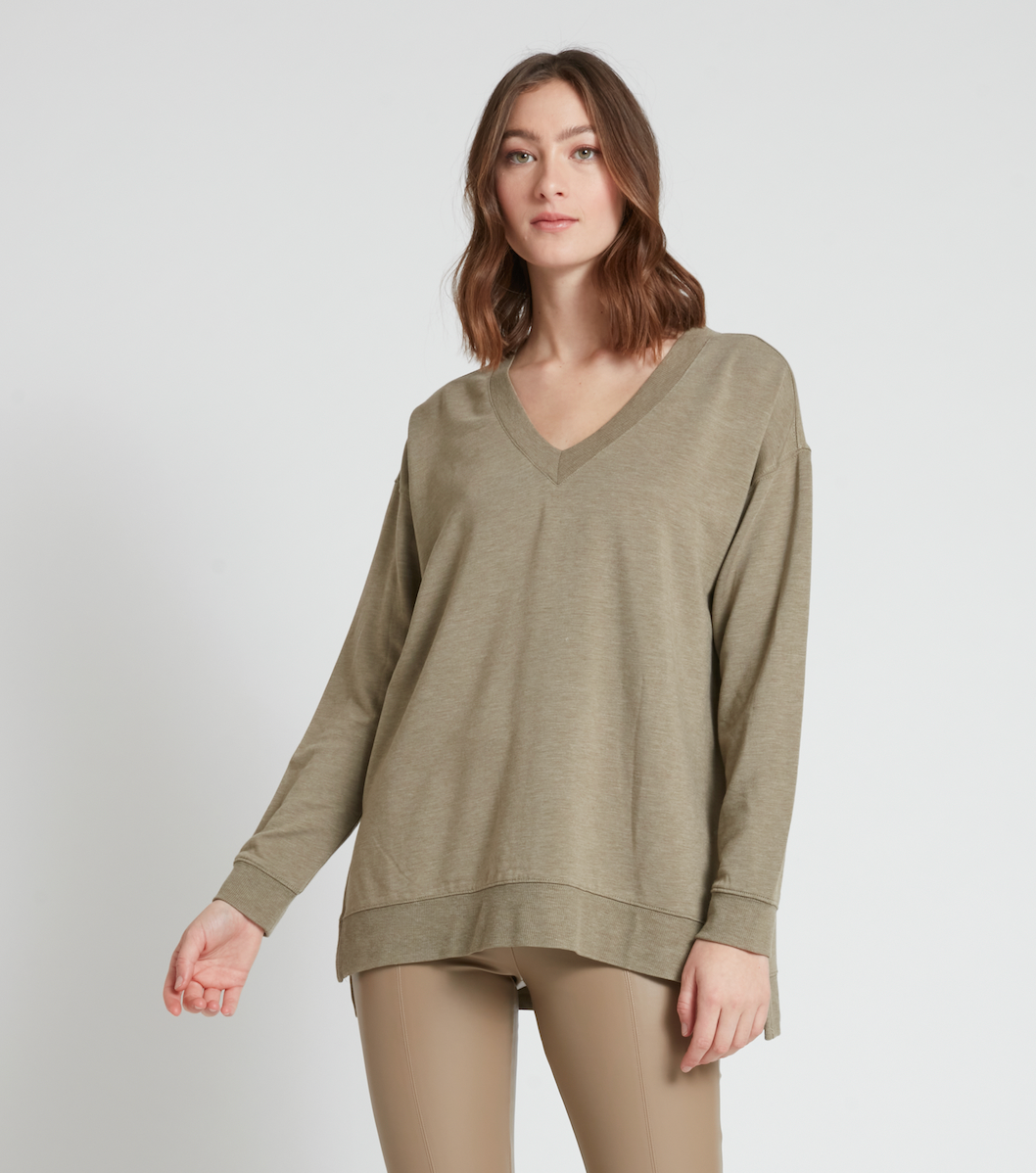 V neck sweatshirt