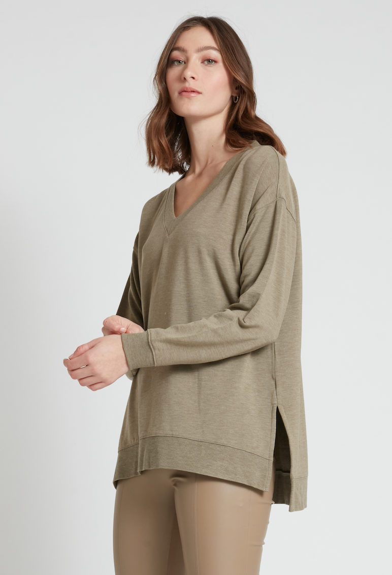 V neck sweatshirt