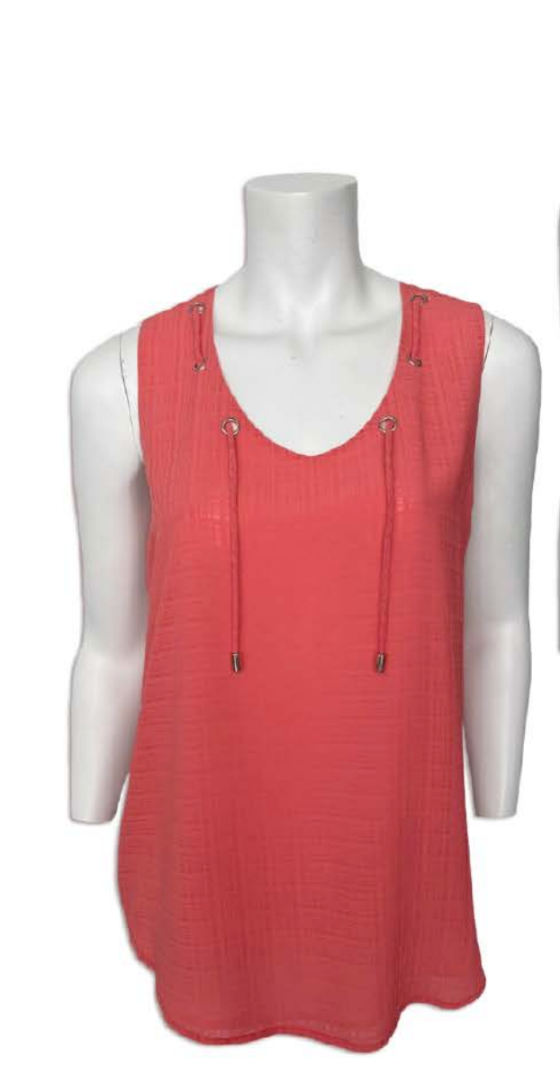 Sleeveless Top with Eyelet detail