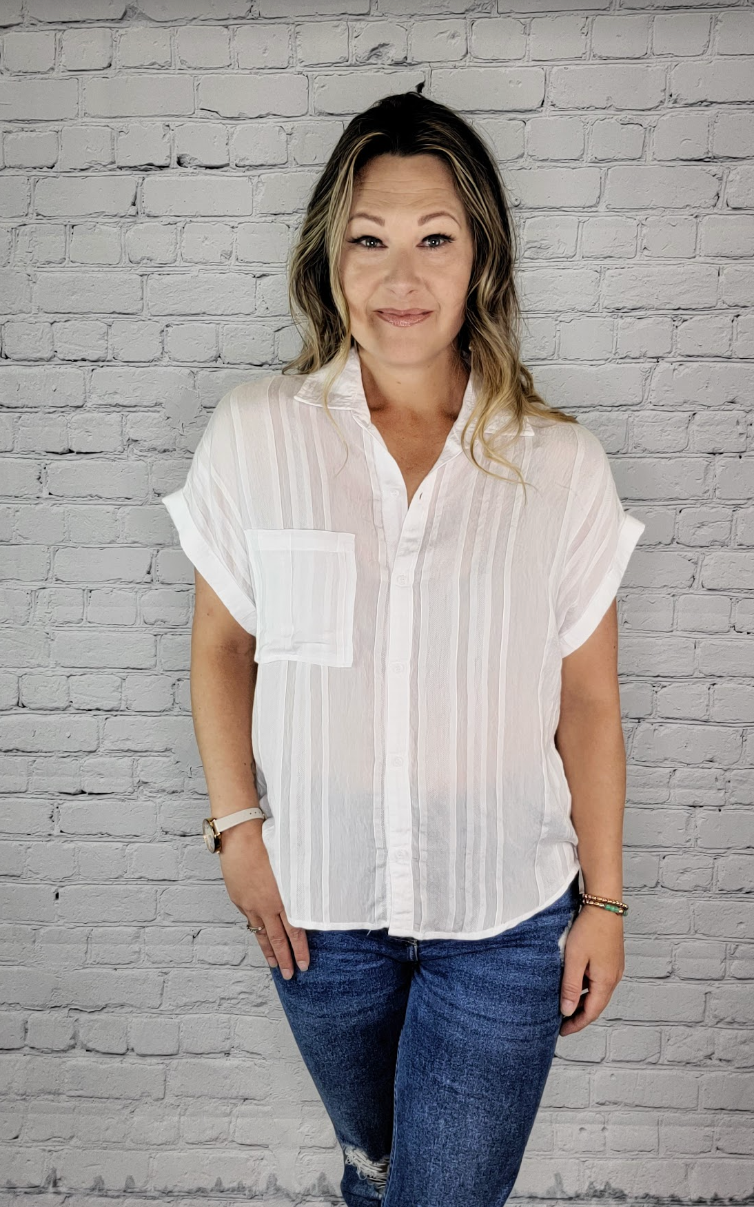 White short sleeve Blouse